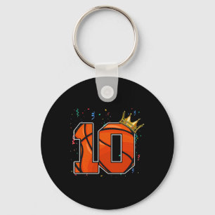 Chaveiro 10º Aniversário de Basquete Grande Número 10 Anos