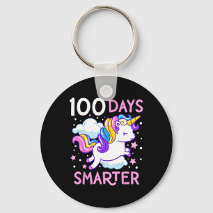 Chaveiro 100º Dia da Escola Unicórnio 100 Dias Mais Intelig