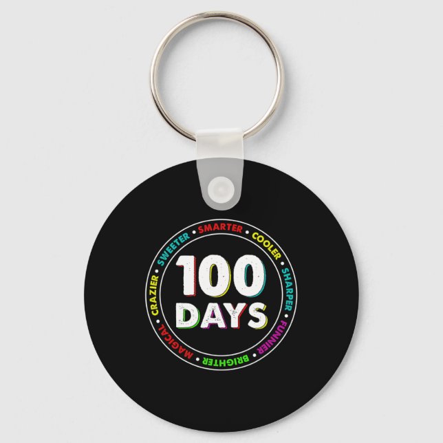 Chaveiro 100º Dia De Oferta De Design Para Estudantes Mais  (Frente)