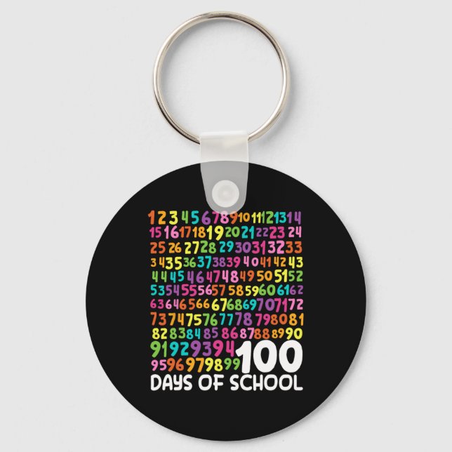 Chaveiro 100º Dia de Professores Crianças 100 Dias de Matem (Frente)