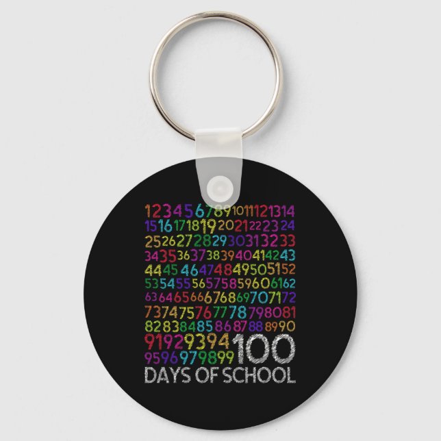Chaveiro 100º Dia de Professores Crianças 100 Dias de Matem (Frente)