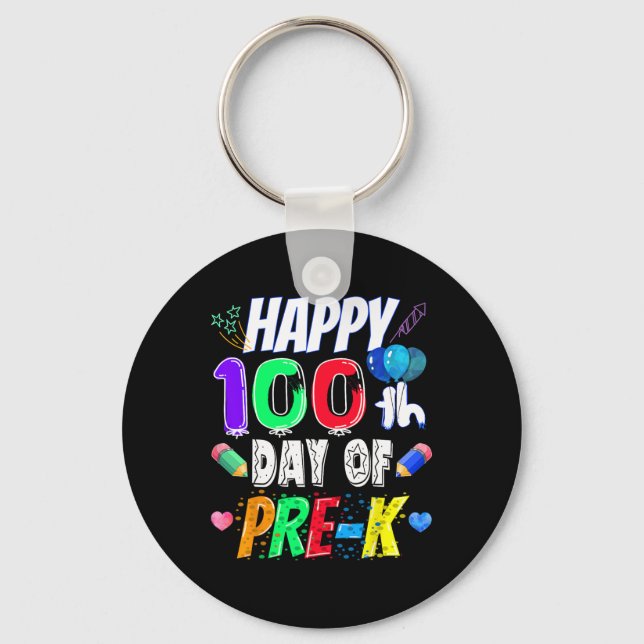 Chaveiro 100.º Dia De Professores Presentes 100 Dias De Pro (Frente)