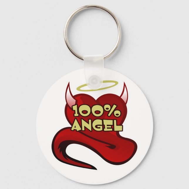 Chaveiro 100% Anjo Coração do Diabo (Frente)