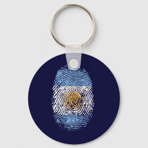 Chaveiro 100% Argentinian DNA fingerprint Argentina flag gi