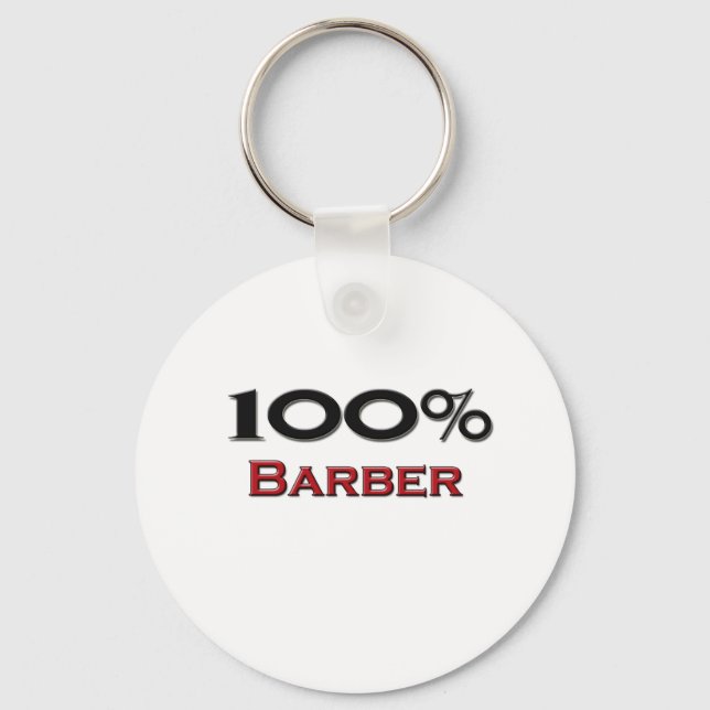 Chaveiro 100% Barber (Frente)