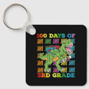Chaveiro 100 Dias Da 3ª Série Da Escola De Dinossauros T Re