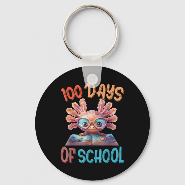 Chaveiro 100 Dias De Alicerce Axolotl Sea 100º Dia De (Frente)