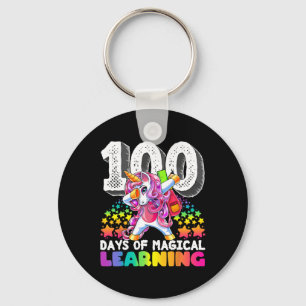 Chaveiro 100 Dias De Aprendizado Mágico Dabbing Unicorn Gif