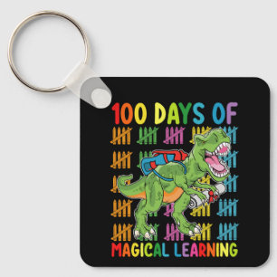 Chaveiro 100 Dias De Aprendizado Mágico Escola De Dinossaur