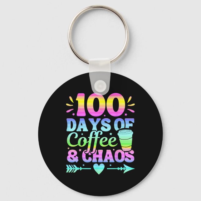 Chaveiro 100 Dias De Café E Caos 100 Dias De Escola (Frente)