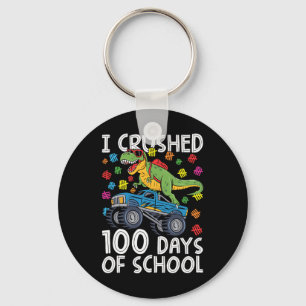 Chaveiro 100 Dias De Caminhão-Monstro Escolar T-rex 100º Di