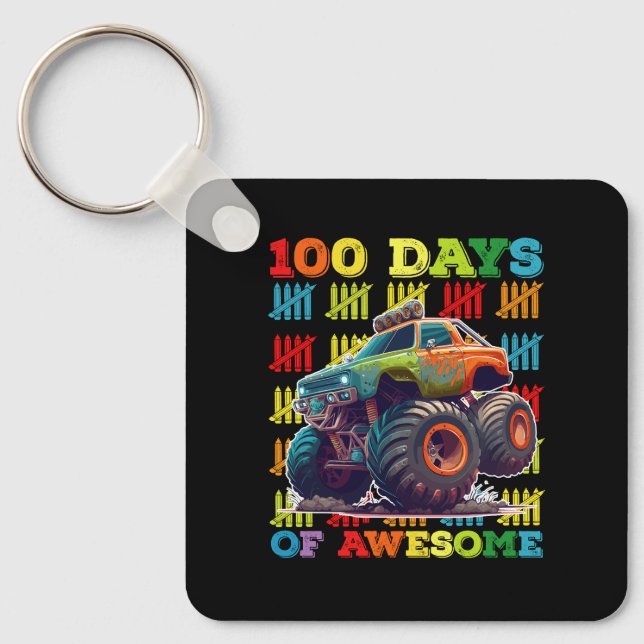 Chaveiro 100 Dias De Caminhão Monstro Incrível 100º Dia Esc (Frente)