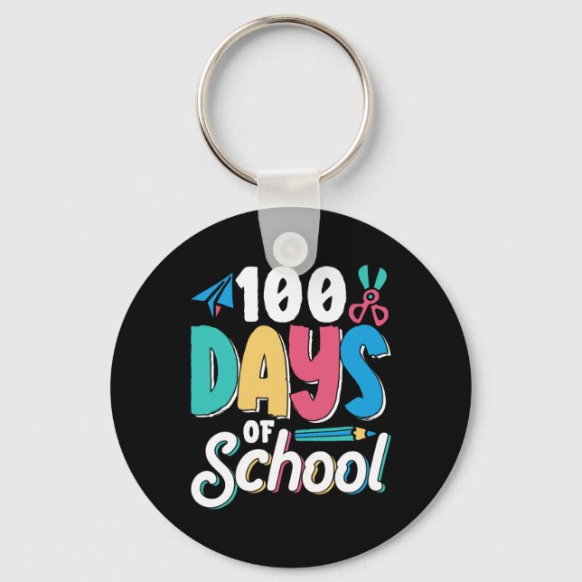 Chaveiro 100 Dias De Crianças Da Classe Cute Escolar (Frente)