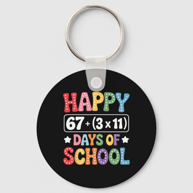 Chaveiro 100 Dias De Escola Equação Matemática Groovy 67 Me (Frente)