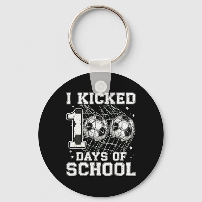 Chaveiro 100 Dias De Escola Eu Chutei Futebol 100º Dia De E (Frente)