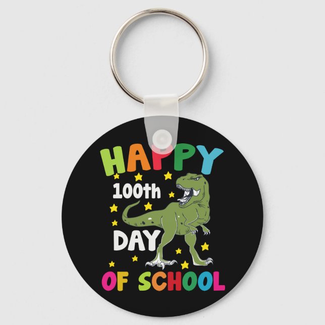 Chaveiro 100 Dias De Escola Trex 100º Dia de Escola  (Frente)