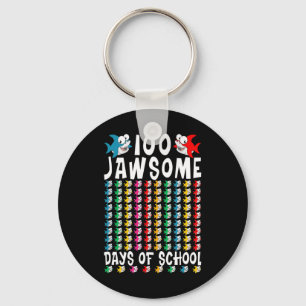 Chaveiro 100 Dias de Jawsome de Tubarão Escolar 100º Dia de