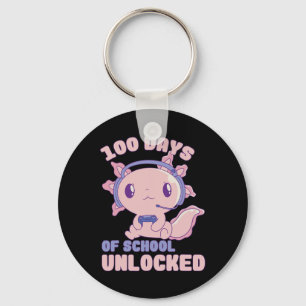 Chaveiro 100 Dias De Jogador Escolar Axolotl 100º Dia Da Es