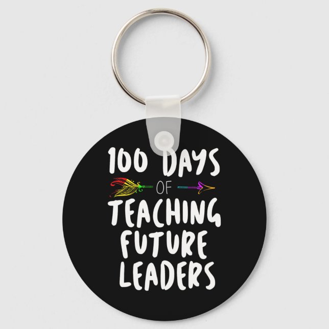 Chaveiro 100 dias de oferta de Design escolar para professo (Frente)