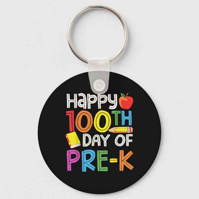 Chaveiro 100 Dias De Professores Da Pré-Escolas 100 Dias De (Frente)
