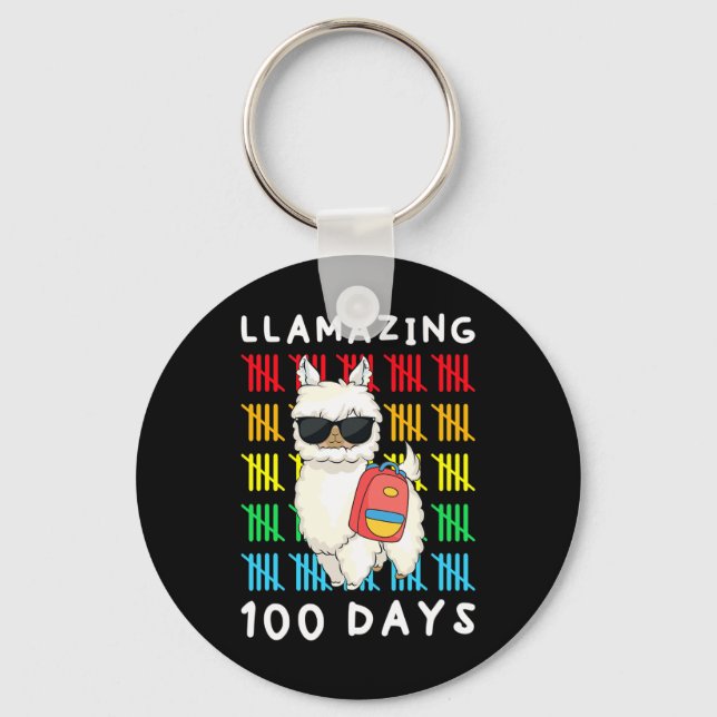 Chaveiro 100 Dias De Professores Llama 10 (Frente)