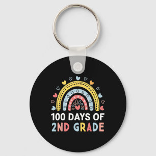 Chaveiro 100 Dias De segundo Grau Arco-Íris Feliz 100 Dia D