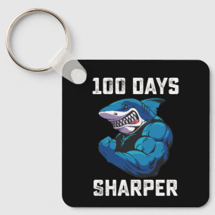 Chaveiro 100 Dias De Sharper Shark 100.º Dia De Gym Escolar