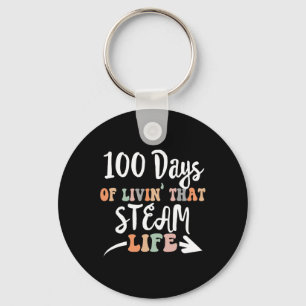 Chaveiro 100 Dias De Vapor 100º Dia Da Escola Para Chá-Lo-T
