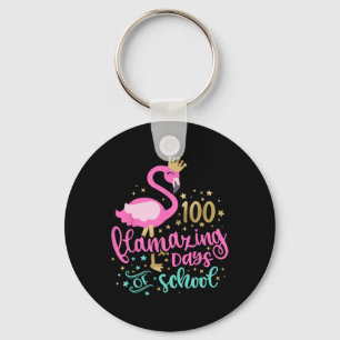 Chaveiro 100 Dias Incríveis De Professora Flamingo Da Escol