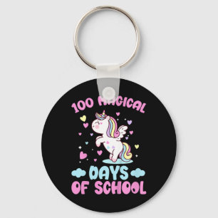 Chaveiro 100 Dias Mágicos De Meninas Escolares 100.º Dia Da
