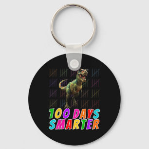 Chaveiro 100 Dias Mais Inteligentes Para Rapazes Do T-rex 1