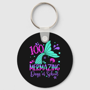 Chaveiro 100 Dias Mermaids 100º Dia de Coração Escolar