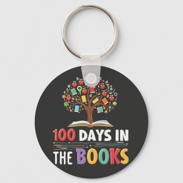 Chaveiro 100 dias nos Livros Dias do Professor de Livros Es (Frente)