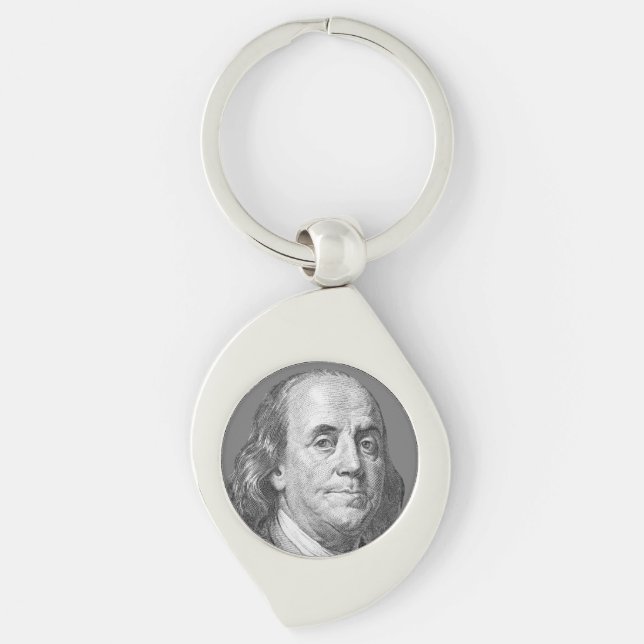 Chaveiro 100 dólares, Benjamin Franklin (Frente)