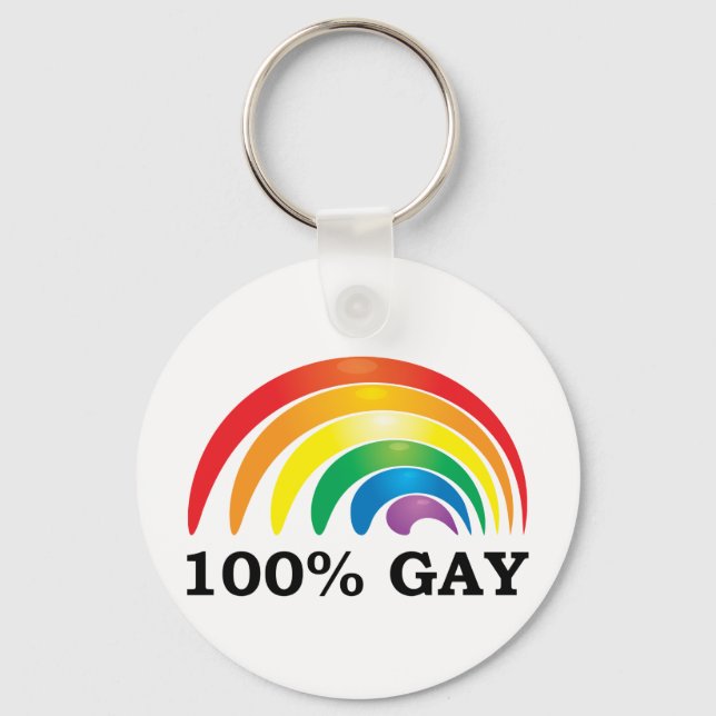 Chaveiro 100% Gay (Frente)