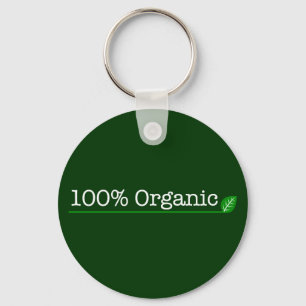 Chaveiro 100% orgânico - texto branco