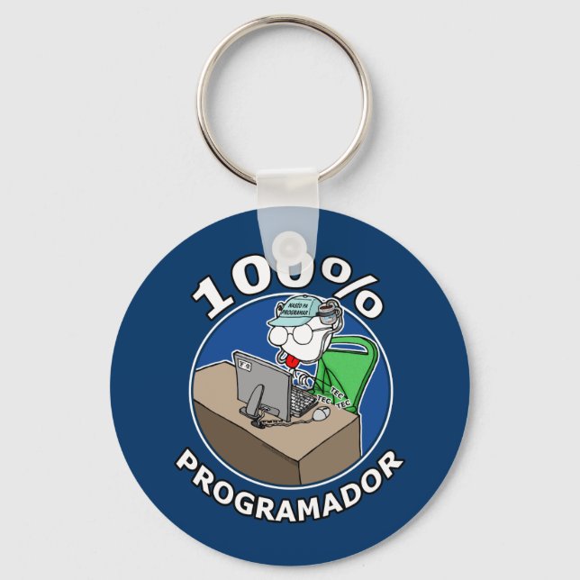 Chaveiro 100% Programador (Frente)