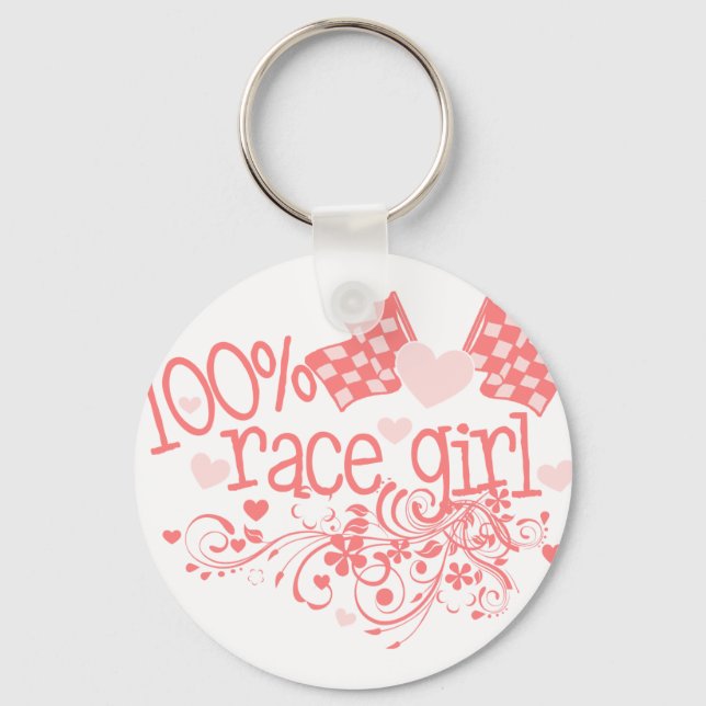 Chaveiro 100% Race Girl (Frente)