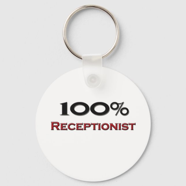 Chaveiro 100% Recepcionista (Frente)