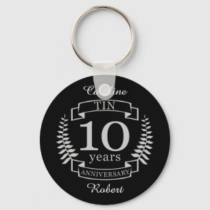 Chaveiro 10 anos de casamento tradicional