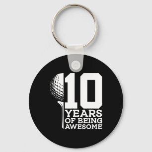 Chaveiro 10 Anos De Ser Um Golfe Espantoso 10º Aniversário 