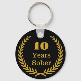Chaveiro 10 Anos De Sobriedade Personalizável Sócio