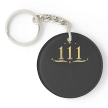 111 Angel Number Keychain | Spiritual Minimalist B