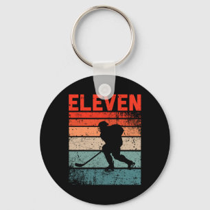 Chaveiro 11 Aniversário De Hóquei No Gelo De 11 Anos
