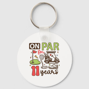 Chaveiro 11 de Aniversário Engraçado Camisa De Golfe De 11 