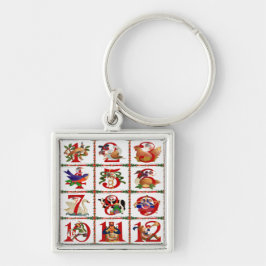 Chaveiro 12 Dias De Presentes De Impressão De Quilta De Nat