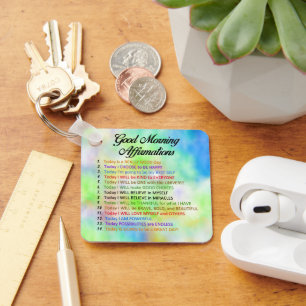 Chaveiro 14 Boas Afirmações de Bom Dia para uma Vida Positi