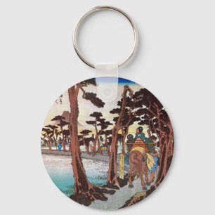 Chaveiro 15. 吉原宿, 広重 Yoshiwara-juku, Hiroshige, U