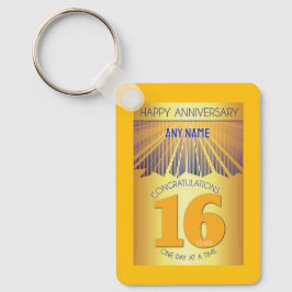 Chaveiro 16 Year Sober Anniversary | Golden Ray 12 Step