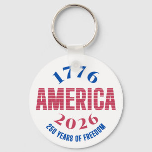 Chaveiro 1776 AMÉRICA 2026 250 anos liberdade